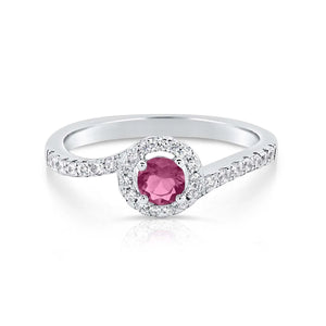 CZ Solitaire Birthstone Ring, Engagement Style In
