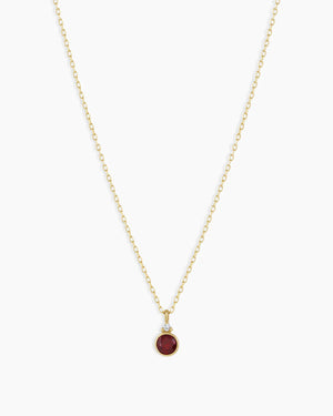 14K Gold Birthstone Necklace