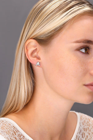 Stunning Sterling Silver CZ Dragonfly Stud Earrings.