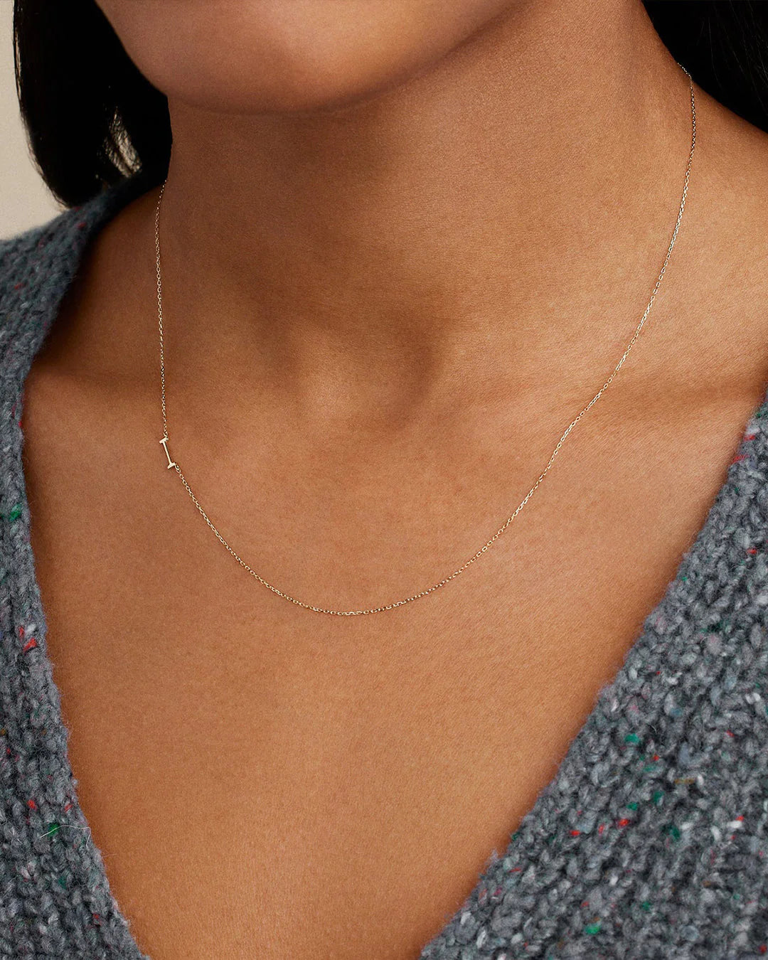 14K Gold Alphabet Necklace NikNenz™ Premium Gold & Diamonds