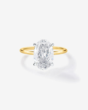 Elegant 2.34-Carat Oval Lab Diamond in Whisper Thin® Setting.