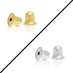 Bundle Set of 3! 14K Gold Classic Solitaire Stud Earrings, Screw-Back