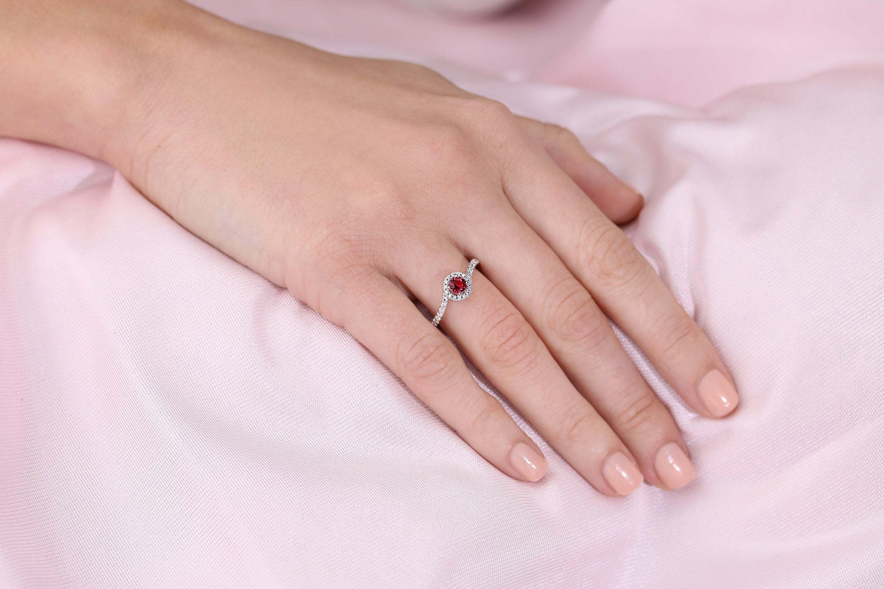 CZ Solitaire Birthstone Ring, Engagement Style In