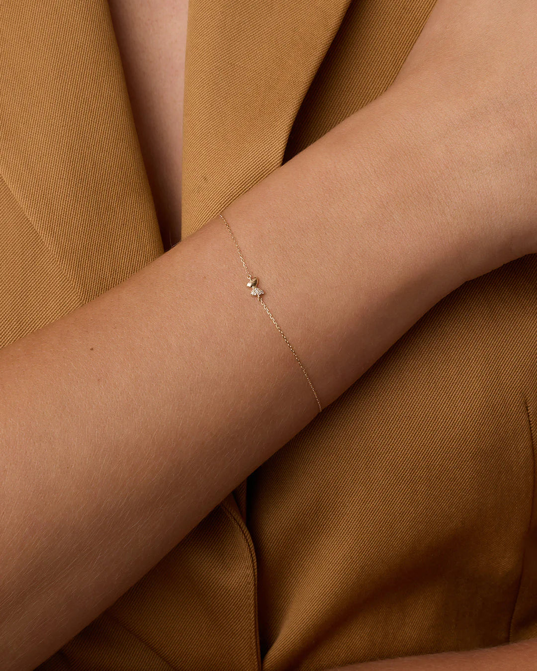 14K Diamond Bond Butterfly Bracelet