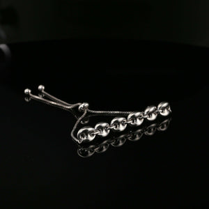 Mariner Link Bracelet with Box Chain in Sterling Silver