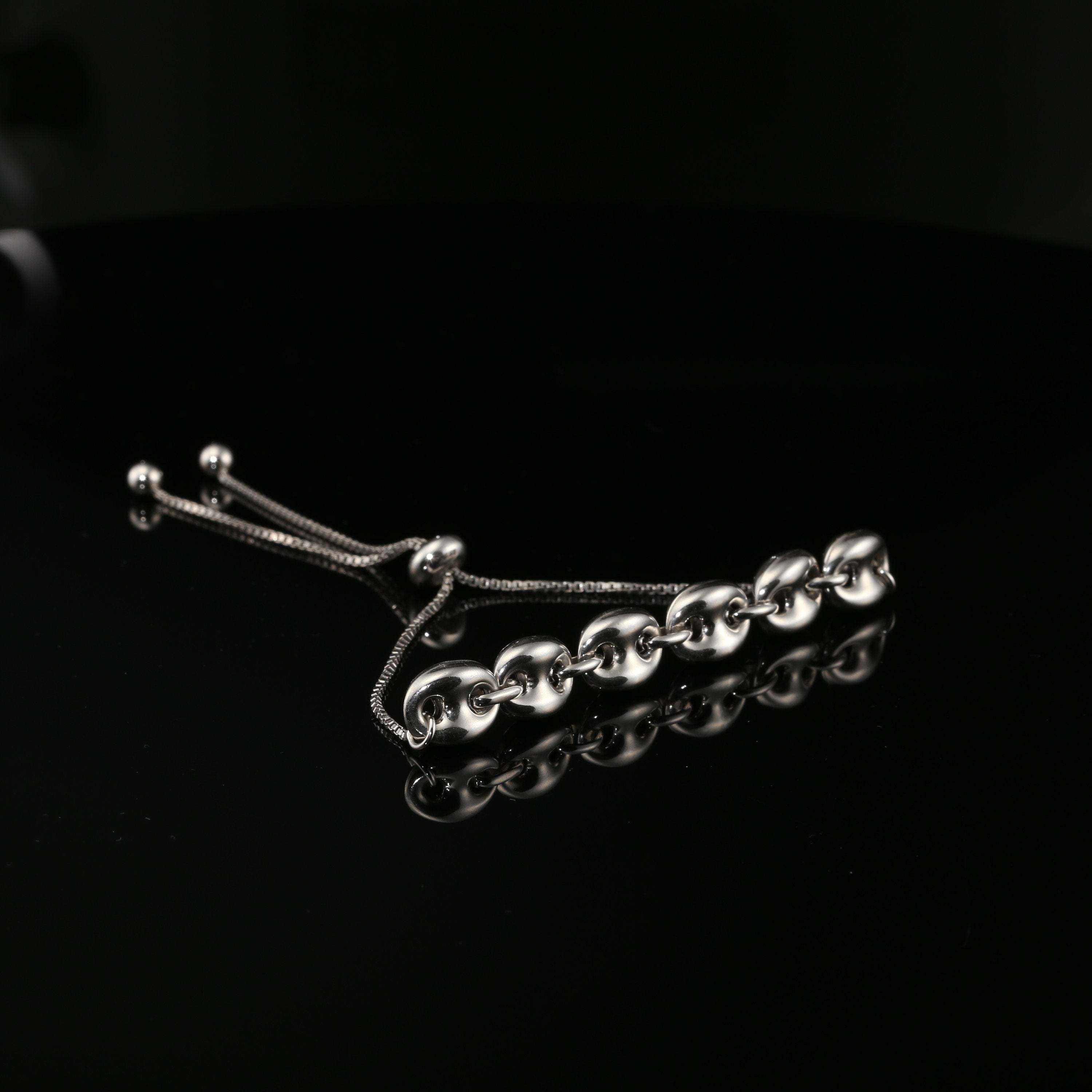 Mariner Link Bracelet with Box Chain in Sterling Silver