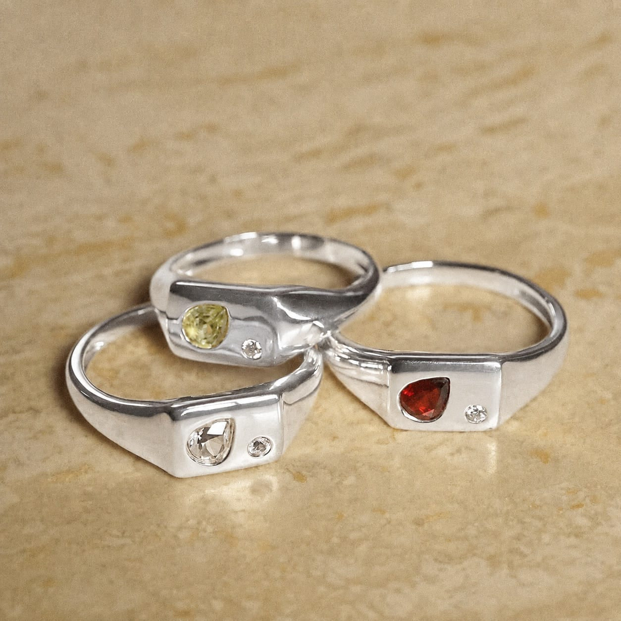 Estée Lalonde Birthstone Pinky Ring Sterling Silver