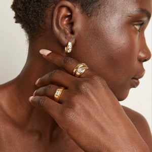 Chunky Lab Grown Diamond Oval Ring NikNenz™ Premium Gold & Diamonds