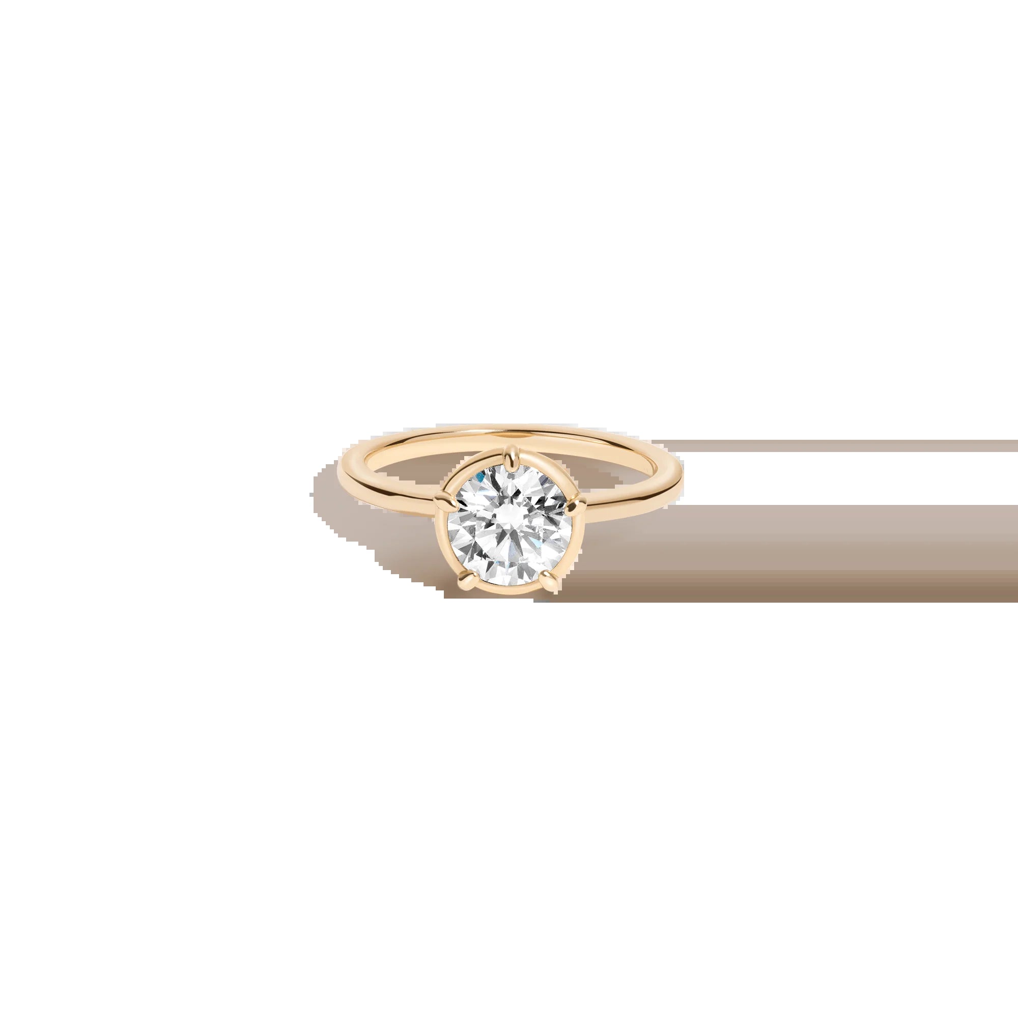 1Ct round Lab Grown Diamond Georgian Ring NikNenz™ Premium Gold & Diamonds