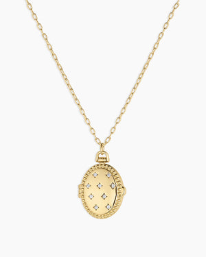Celeste Locket Necklace NikNenz™ Premium Gold & Diamonds