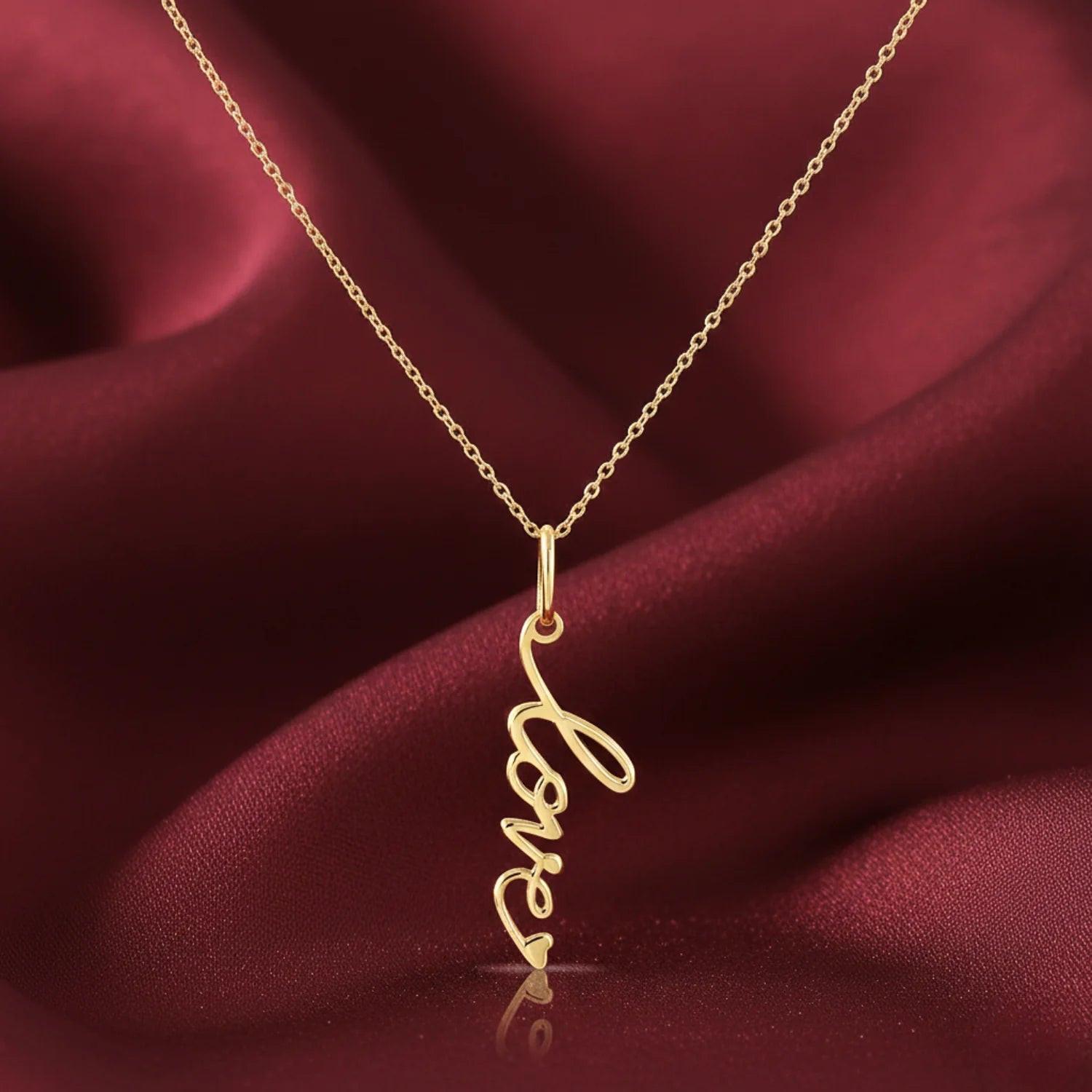 14K Yellow Gold Heart Pendant Necklace - 18 Inches of Love.