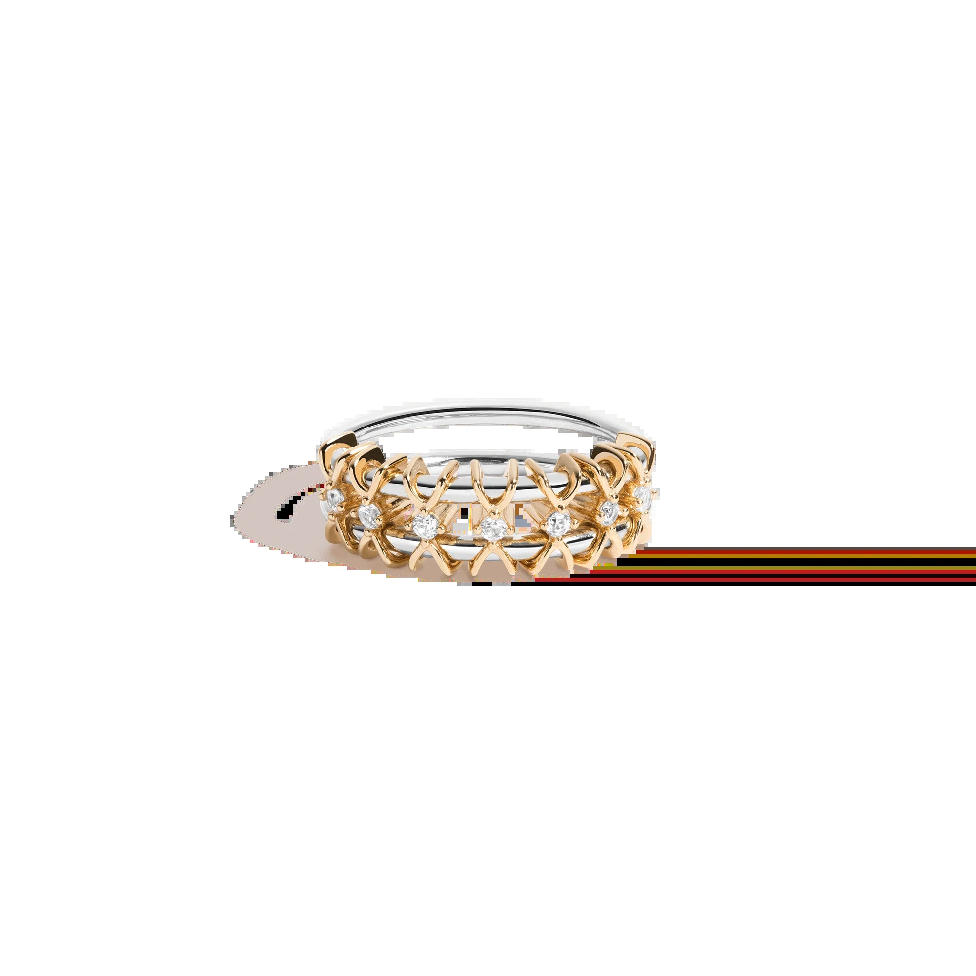 Kinetic Two-Tone Ring NikNenz™ Premium Gold & Diamonds