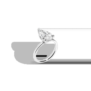 4Ct Pear Lab Grown Diamond Solitaire Ring NikNenz™ Premium Gold & Diamonds