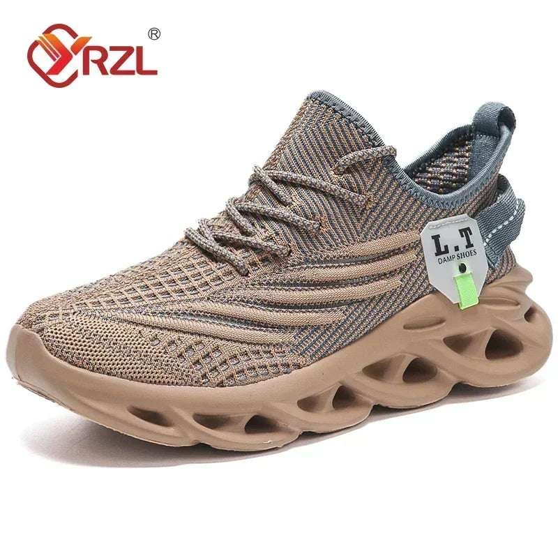 Men Sports Running Black Jogging Shoes Casual Sneakers Outdoor Breathable Mesh Women Light Shock-Absorption Black Tennis