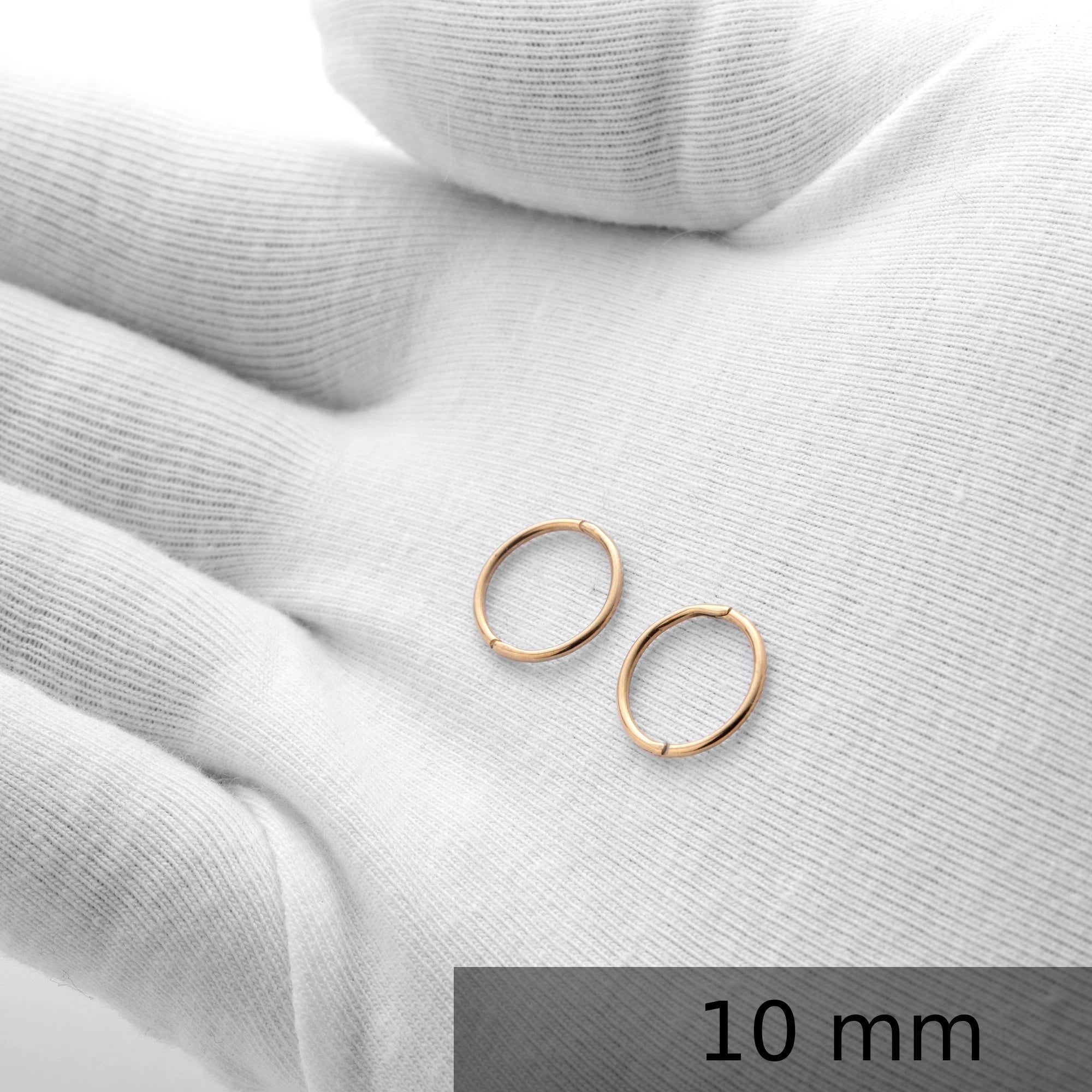 Hinged Sleeper Earrings: Sterling Silver or Gold Hoops (10Mm 13Mm 16Mm)