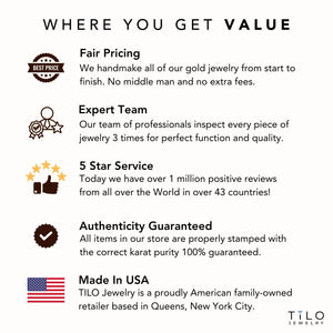 14K Yellow Gold Lab Diamond Stud Earrings, CVD Brilliant-Cut Diamond Studs, Martini 3-Prong Set Studs, with Secure Screwbacks, by TILO