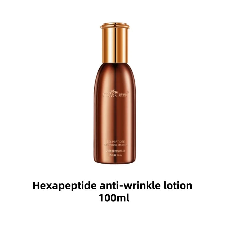 5PCS  Hexapeptide Firming Anti-Aging Beauty Set Contains Facial Cleanser Serum Toner Anti-Wrinkle Cream Women Face Care Kit
