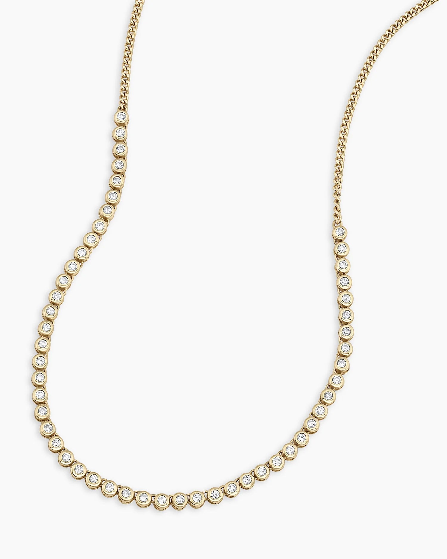 Classic Diamond Row Necklace NikNenz™ Premium Gold & Diamonds