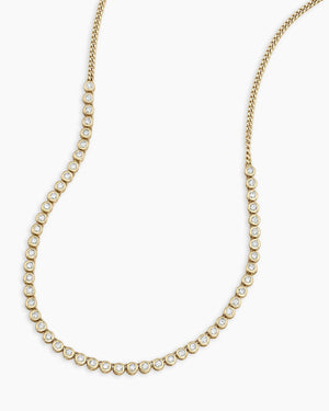 Classic Diamond Row Necklace NikNenz™ Premium Gold & Diamonds