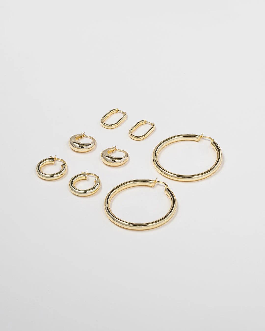 Luxurious Gold Vermeil Thick Hoop Earrings - Elegant & Timeless Statement Jewelry.