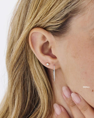 Sparkling Diamond Hoop Earrings.