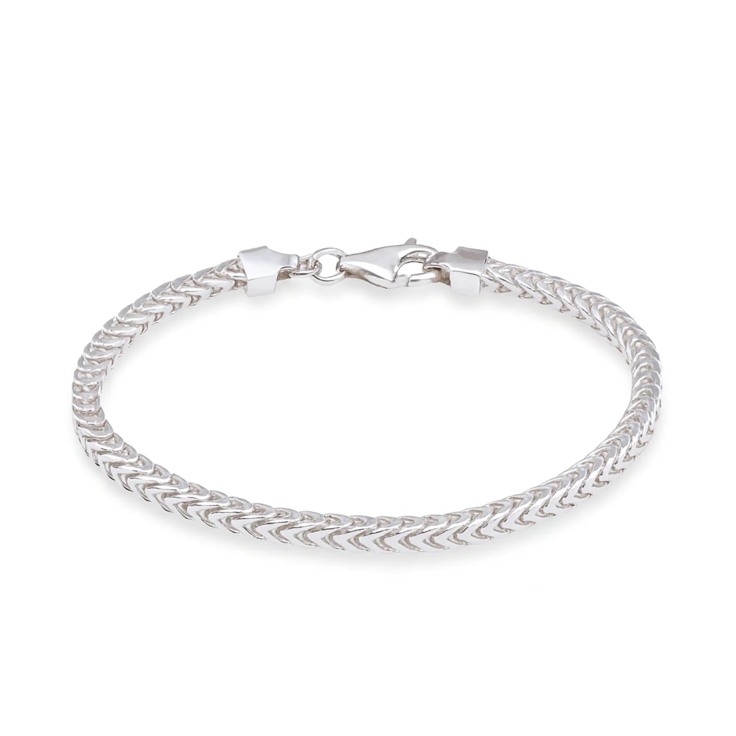 925 Sterling Silver Franco Chain Bracelet