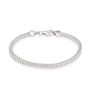925 Sterling Silver Franco Chain Bracelet