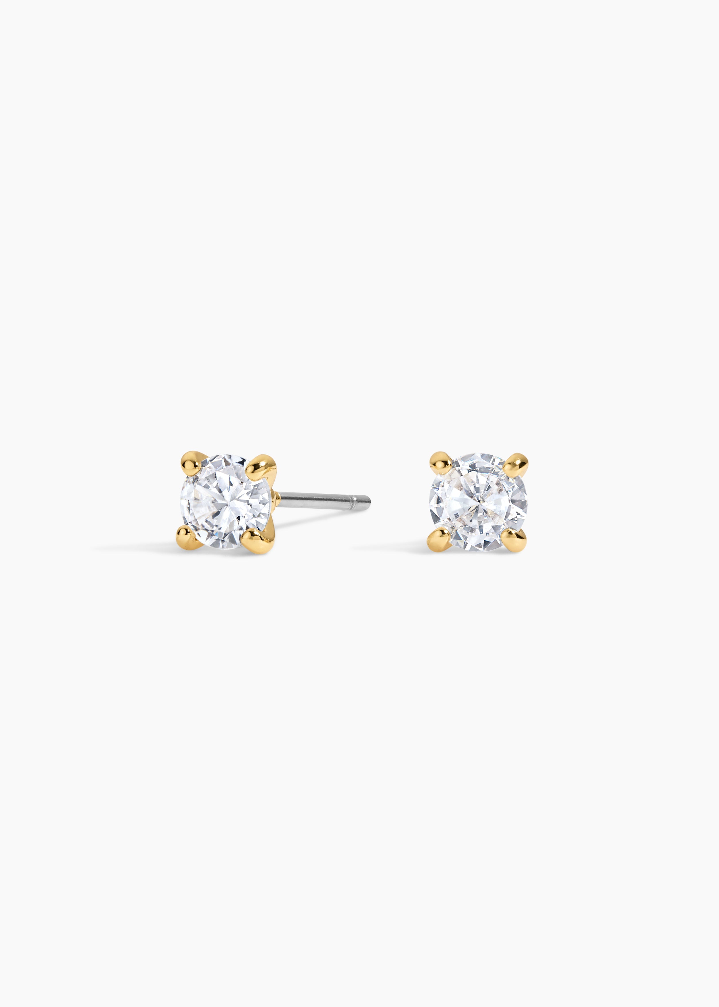 4Mm Studs NikNenz™ Premium Gold & Diamonds