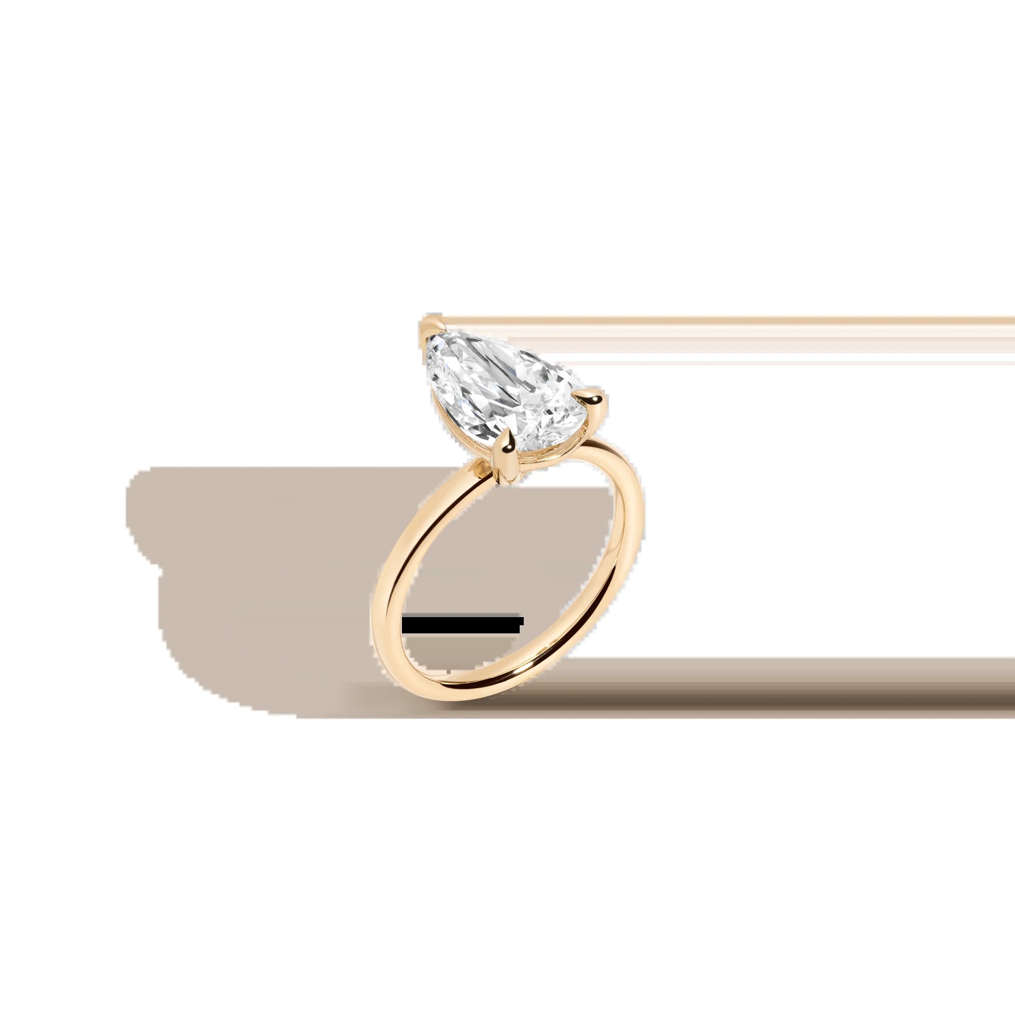 4Ct Pear Lab Grown Diamond Solitaire Ring NikNenz™ Premium Gold & Diamonds