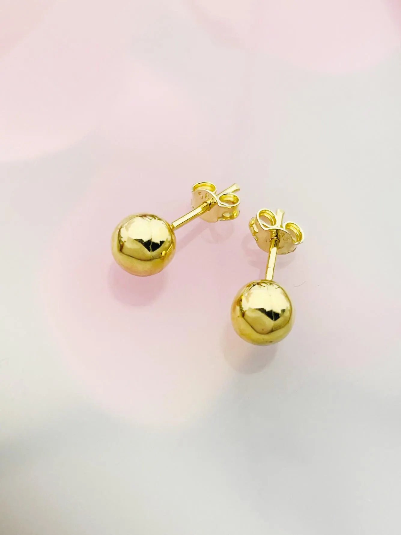 Ball Earrings, Dangle Earrings, Stud Earrings, Ear Jewelry, Yellow Gold, Pair, 585 Gold (14KT)