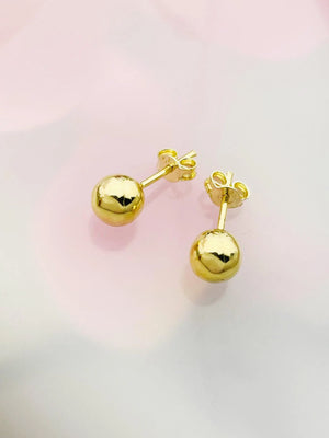 Ball Earrings, Dangle Earrings, Stud Earrings, Ear Jewelry, Yellow Gold, Pair, 585 Gold (14KT)