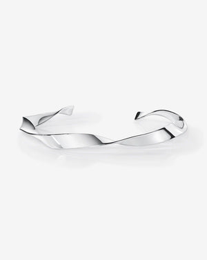 Elegant Silver Twist Cuff Bracelet – Timeless Style and Sophistication.