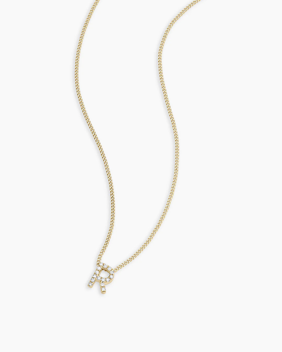 14K Diamond Alphabet Necklace