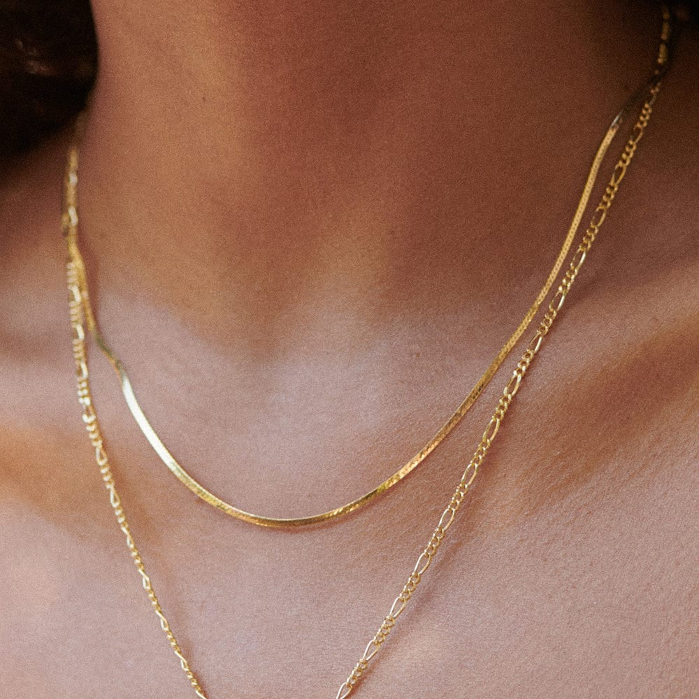 Fine Snake Chain Necklace 18Ct Gold Plate