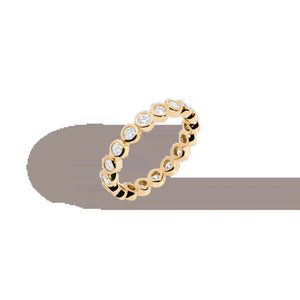 Lab Grown Diamond Bezel Eternity Ring NikNenz™ Premium Gold & Diamonds
