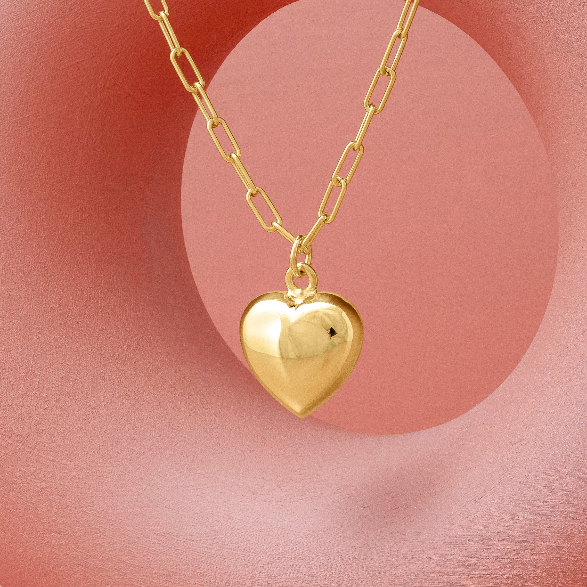 GOLD POLISHED HEART PENDANT
