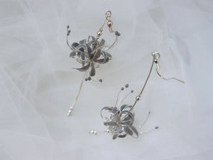 Handmade Japanese Kanzashi Earrings,Glass Resin,Spider Lily Earrings,Anime Accessories,For Wedding, Hanfu Hair Accessoriess,Cosplay Costume