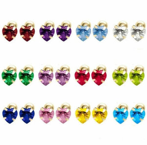 Elevate Your Style with 14K Gold Heart Cut Sparkling Stud Earrings - Perfect for Birthdays & Everyday Luxury!.