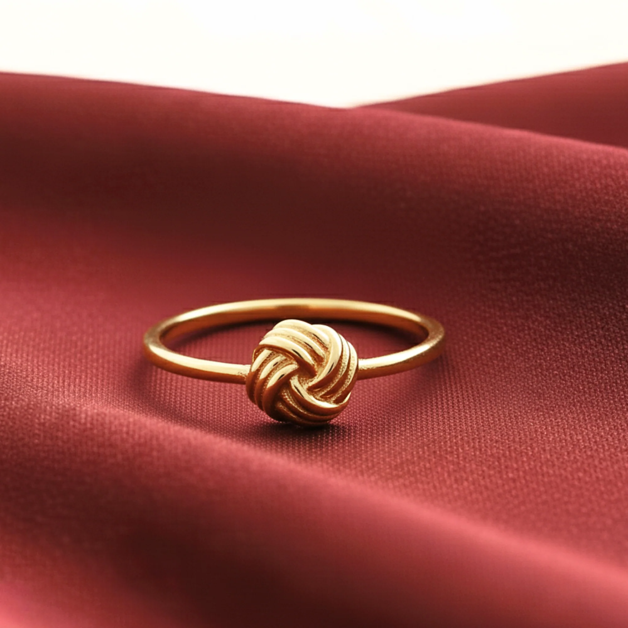 14K Yellow Gold Love Knot Ring - Timeless Gift of Everlasting Love for Her, Perfect for Anniversaries & Everyday Elegance.