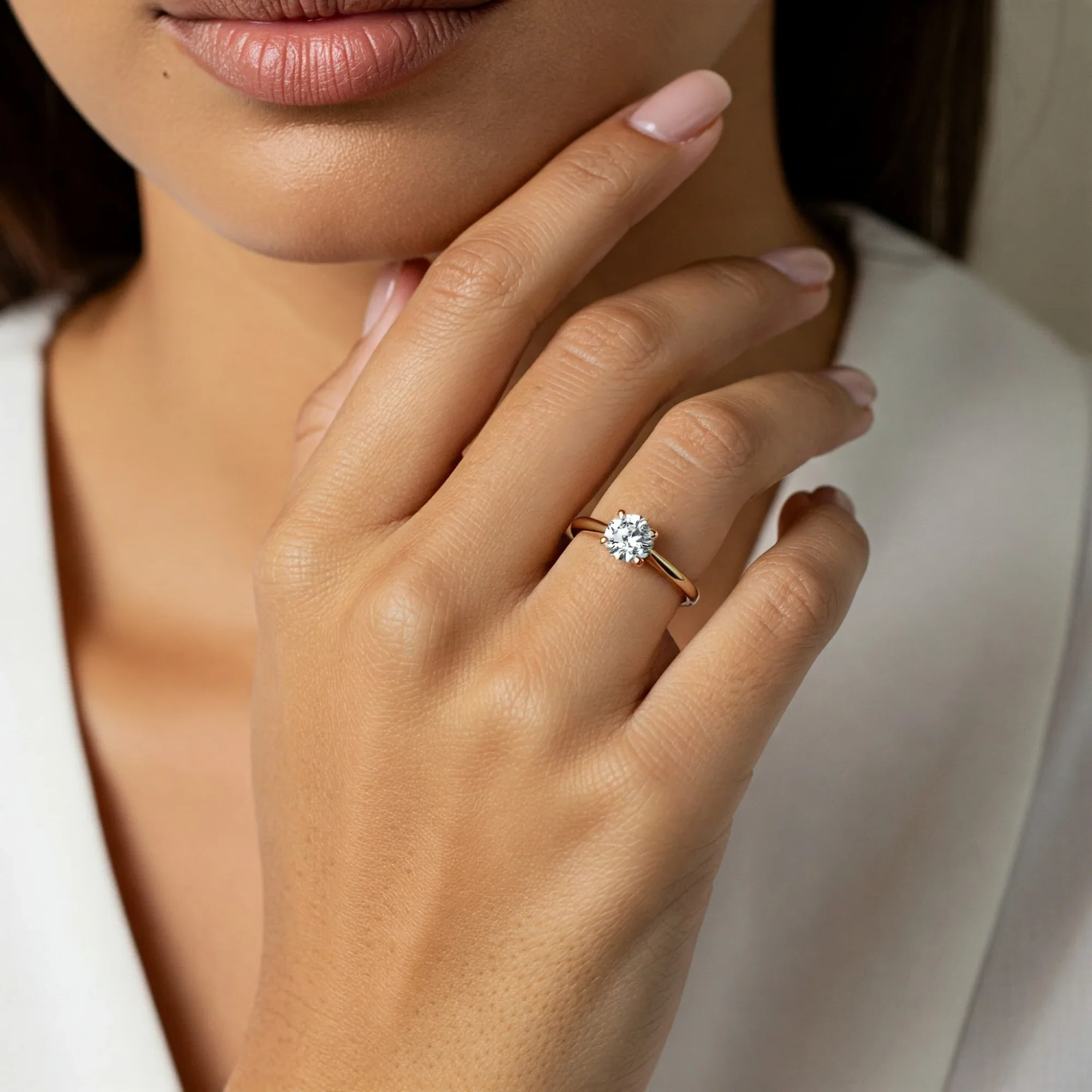 Stunning 14K Yellow Gold Round Solitaire Engagement Ring - 1 Ctw, Timeless Symbol of Love for Proposals and Anniversaries.