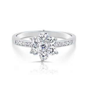 Dainty CZ Flower Ring in Sterling Silver – Perfect Gift for Birthdays & Everyday Elegance.