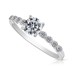 Dainty CZ Sterling Silver Engagement Ring - Perfect Promise Ring for Proposals, Anniversaries & Everyday Elegance.