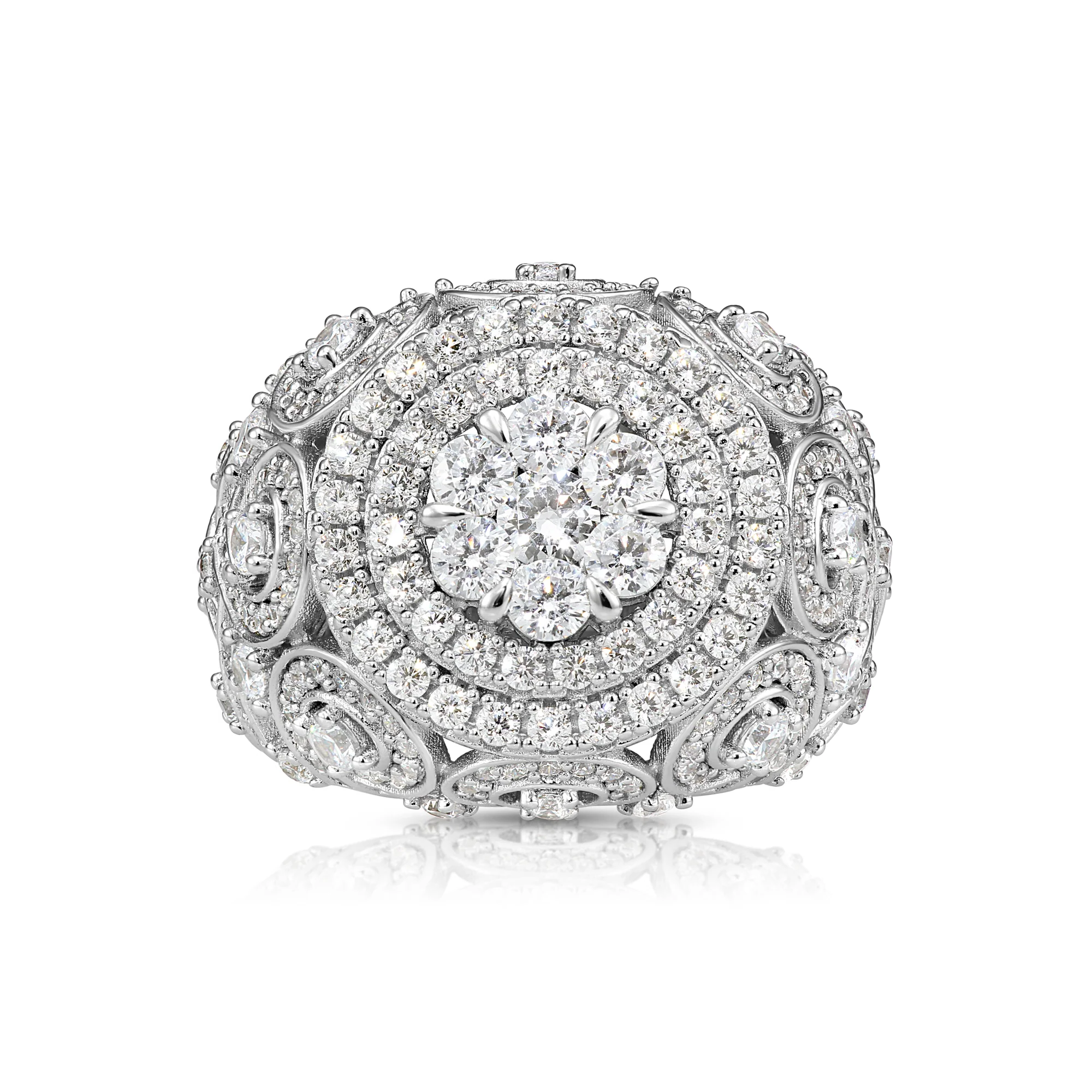 Iced Out Sterling Silver Men's Ring – A Bold Statement Piece for Birthdays & Everyday Luxury.