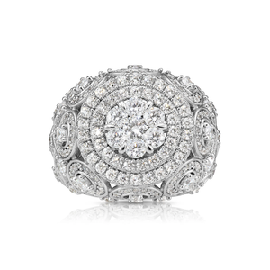 Iced Out Sterling Silver Men's Ring – A Bold Statement Piece for Birthdays & Everyday Luxury.