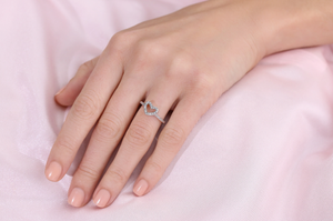 CZ Open Heart Sterling Silver Ring – Perfect Gift of Love for Birthdays & Every Day Elegance.