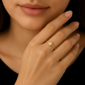 14K Yellow Gold Love Knot Ring - Timeless Gift of Everlasting Love for Her, Perfect for Anniversaries & Everyday Elegance.