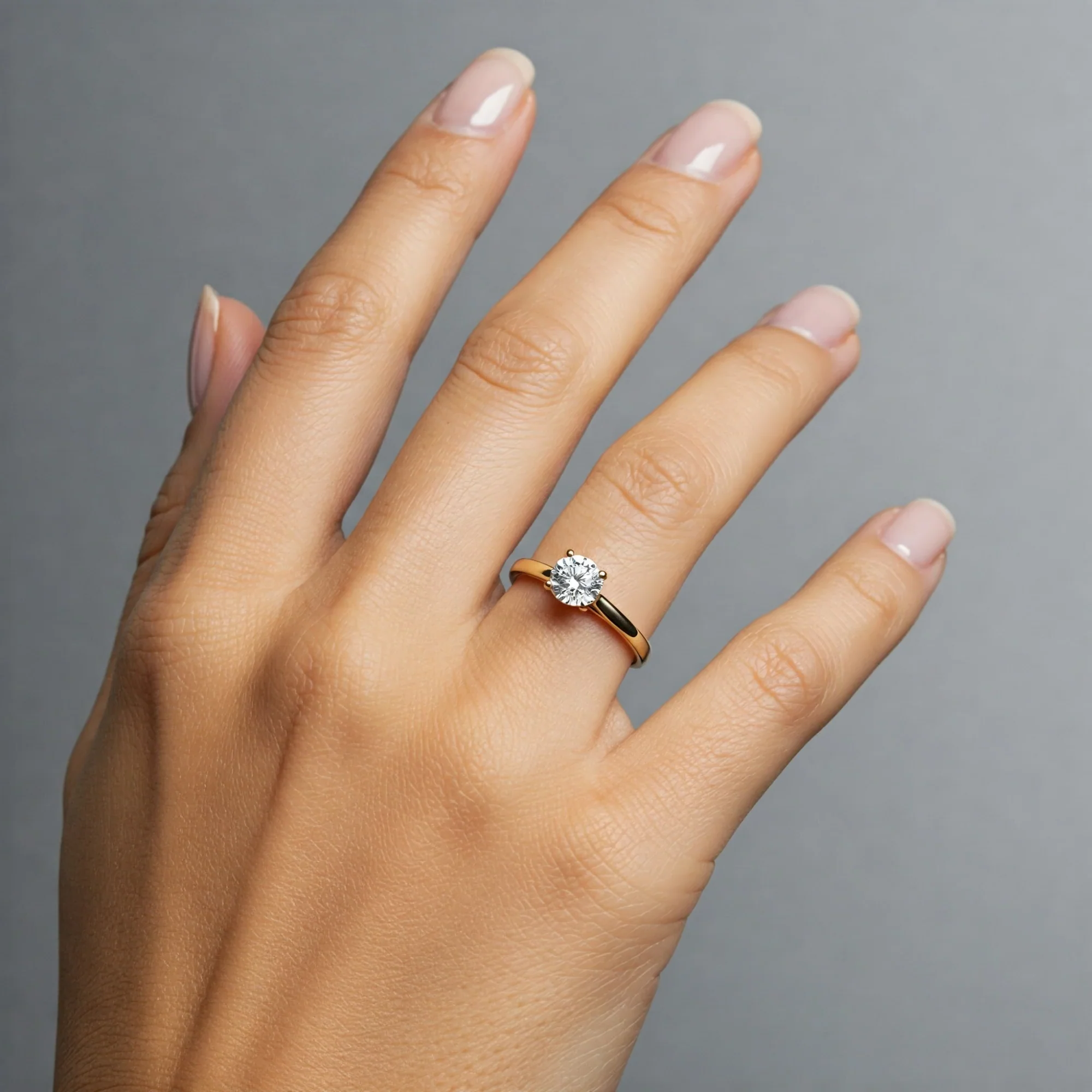 Stunning 14K Yellow Gold Round Solitaire Engagement Ring - 1 Ctw, Timeless Symbol of Love for Proposals and Anniversaries.