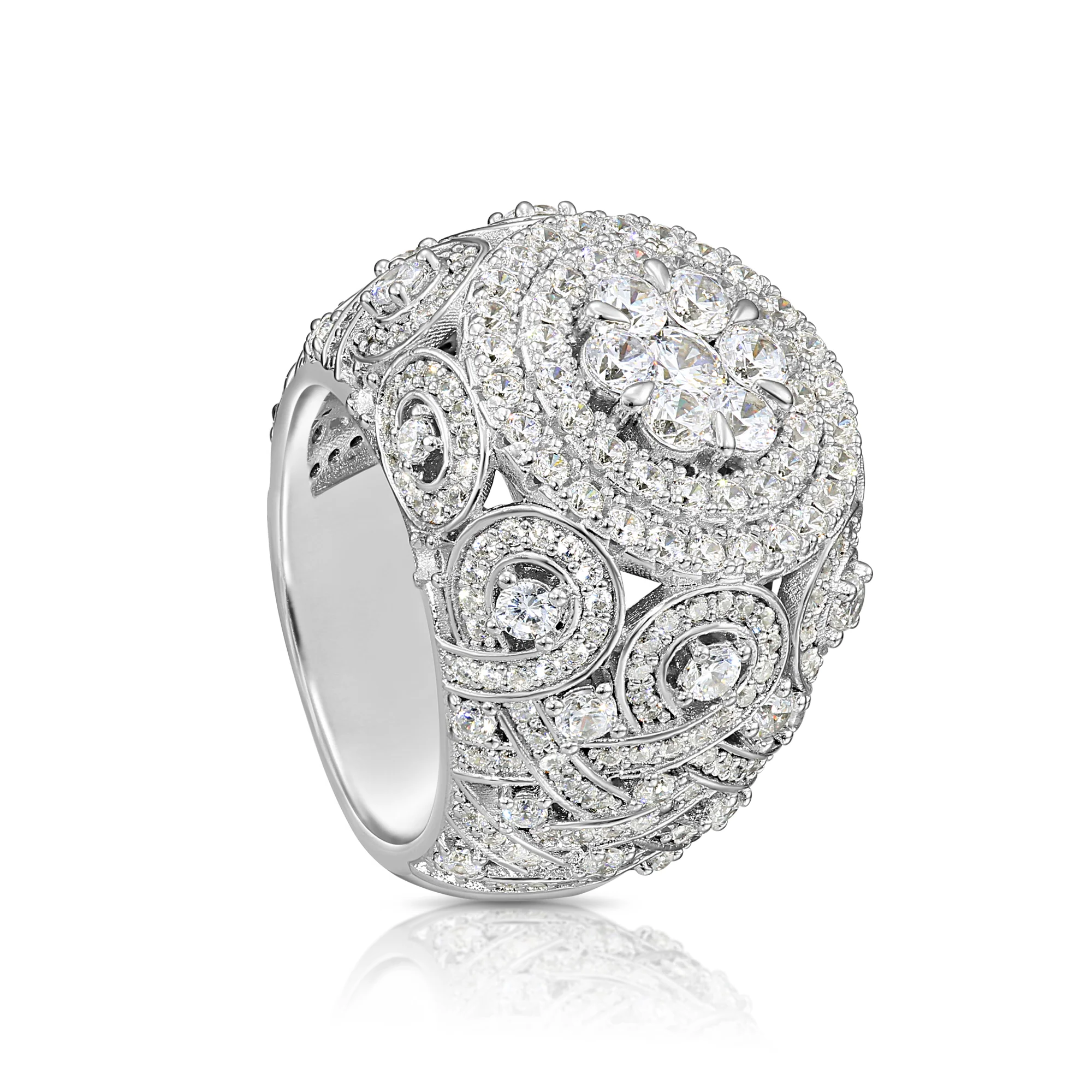 Iced Out Sterling Silver Men's Ring – A Bold Statement Piece for Birthdays & Everyday Luxury.