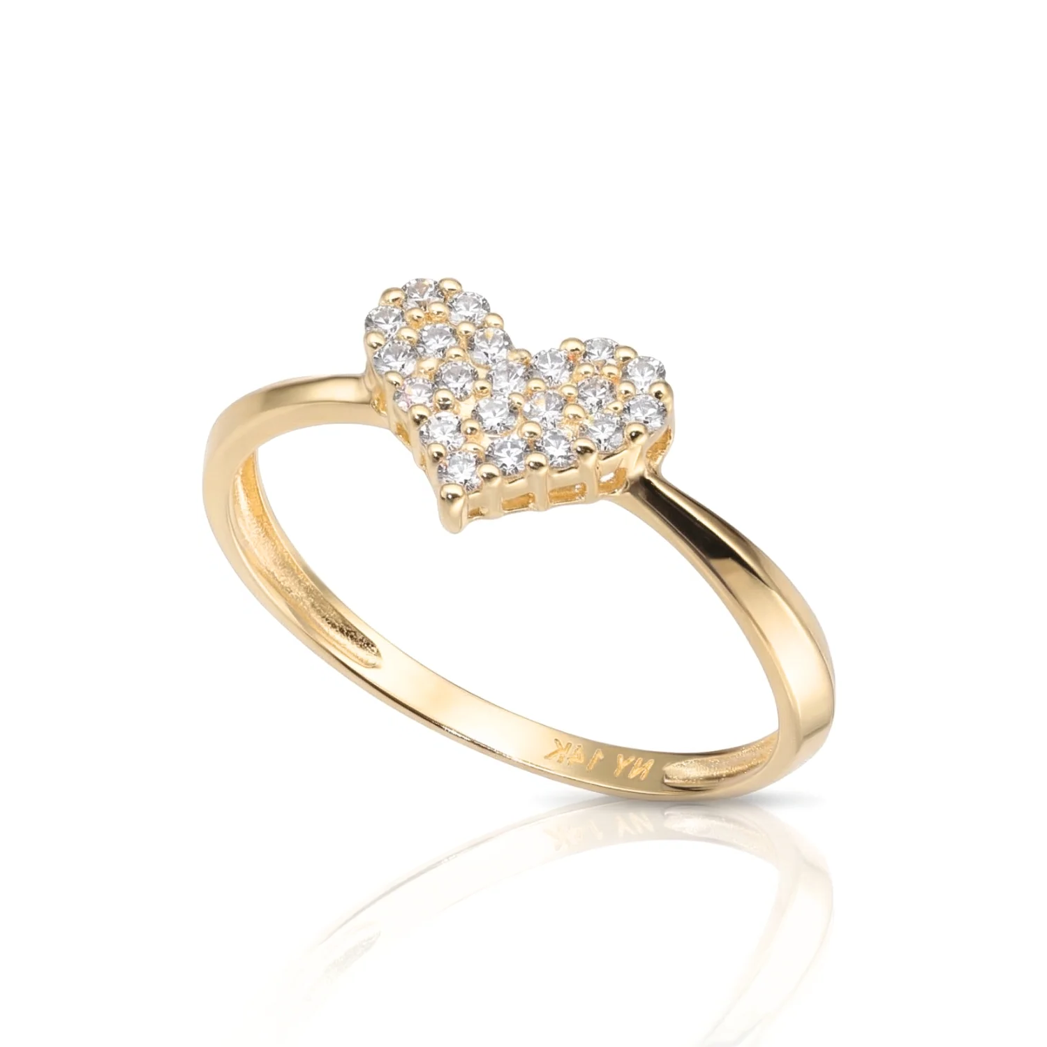Stunning 14K Yellow Gold Diamond Heart Ring 0.31Ctw – Perfect Romantic Gift for Her, Anniversaries & Everyday Elegance.