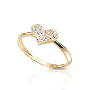 Stunning 14K Yellow Gold Diamond Heart Ring 0.31Ctw – Perfect Romantic Gift for Her, Anniversaries & Everyday Elegance.